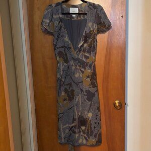 Anthropologie Maeve Autumn Colors Draped Dress Size 12